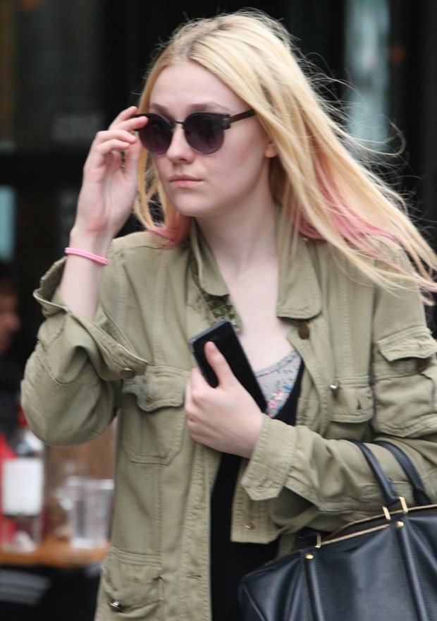 Actress Dakota Fanning seen out and about