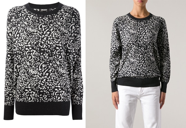 DKNY Leopard Print Sweater