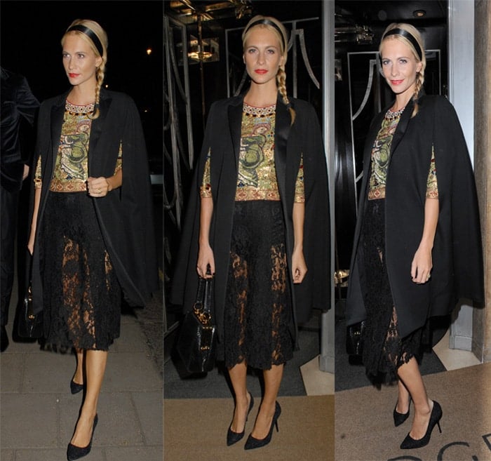 Poppy Delevingne at The Claridge’s Christmas tree unveiling party