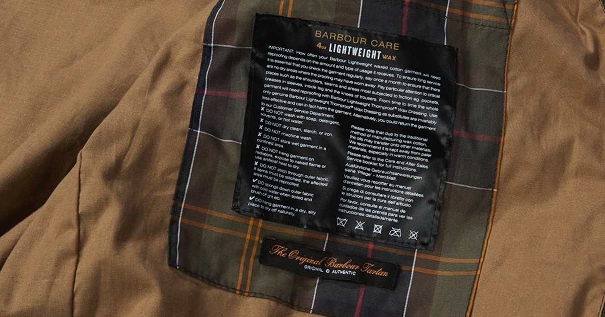 barbour cleaning instructions
