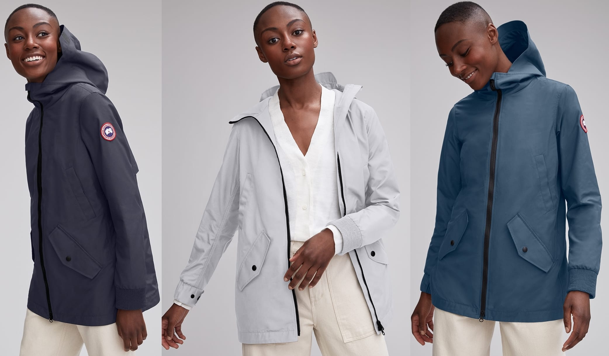Stay comfortable through spring storms in this jacket designed with water-resistant and windproof fabric