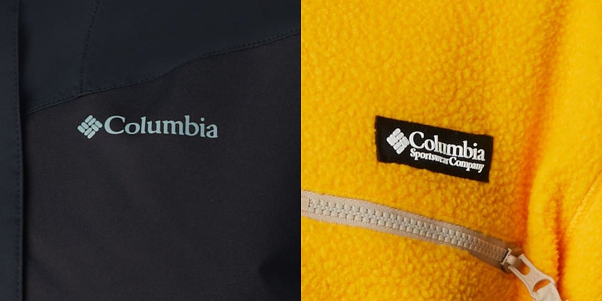 The authentic Columbia logo should have a radius corner and use the official Columbia font for the text