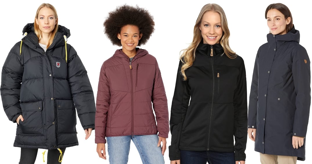 The Expedition Down Jacket ($700), Keb Padded Hoodie ($250), Abisko Trail Fleece ($150), and Visby 3-in-1 Jacket ($575) are some of the best-selling Fjallraven jackets on the market