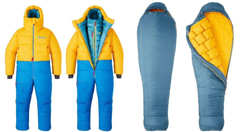 Marmot has created the WarmCube Expansion technology and incorporated it in their Gallatin 20-degree sleeping bag and 8,000M Suit to keep you warm through extreme weather conditions